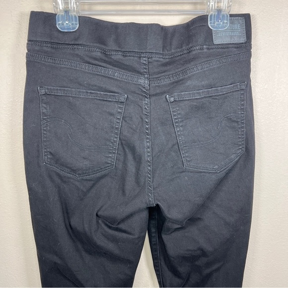 SIZE 10 LEVIS SIGNATURE BLACK JEGGINGS PULL ON STRETCH CASUAL SKINNY SHAPING - Picture 5 of 13